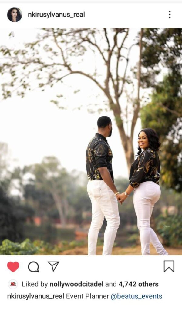 Actress Nkiru ‘Ble Ble’ Sylvanus finally shows off her fiance in pre-wedding photos